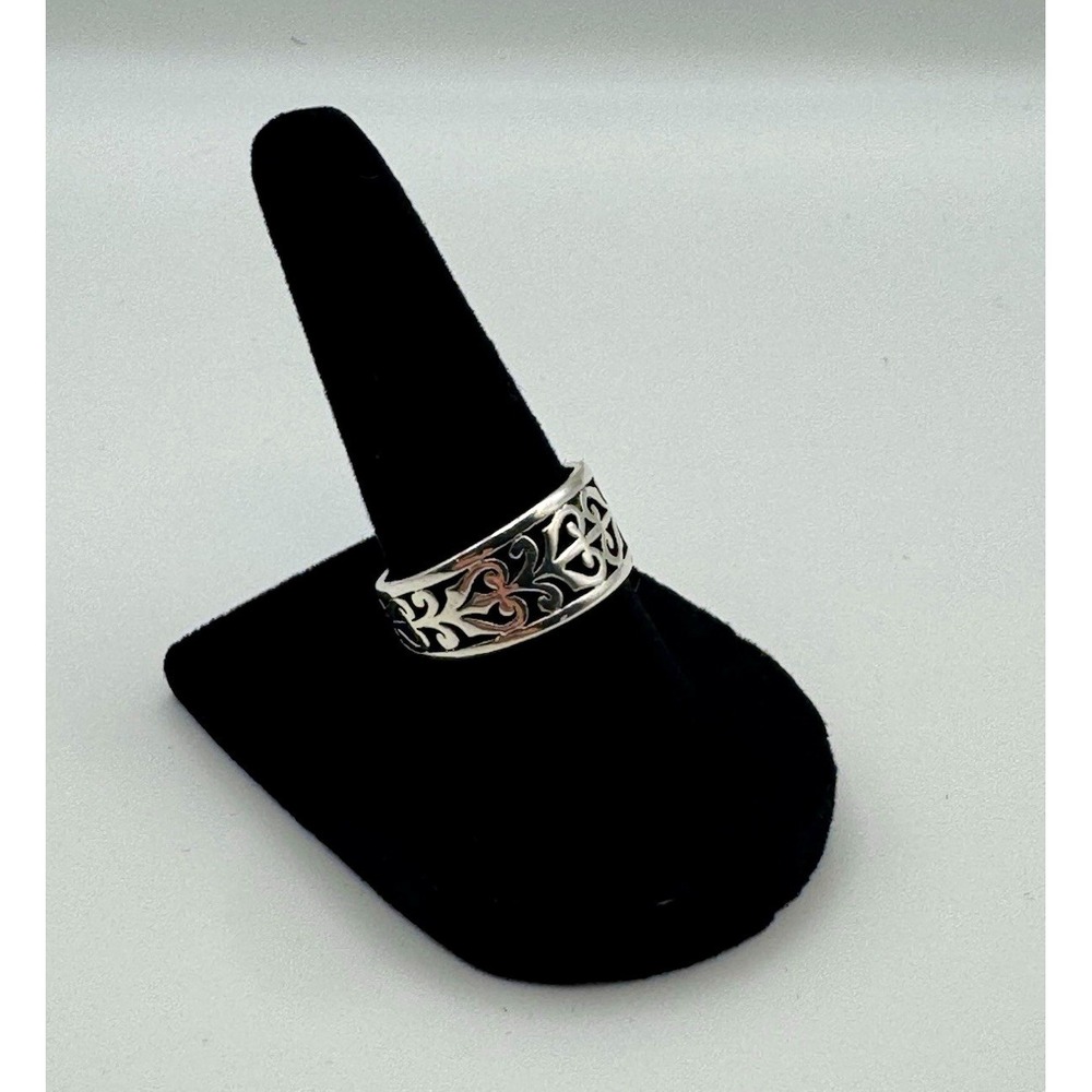 James Avery Retired Fleur De Lis Ring 925 Sterling Silver Wide Band Rare